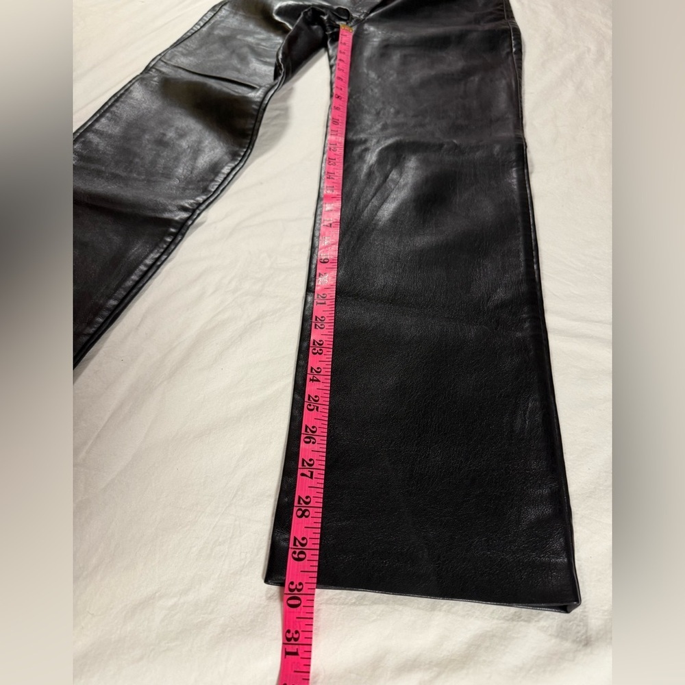 Aritzia Wilfred The Melina High Waisted Black Vegan Faux Leather Pants 2 - Picture 10 of 12